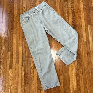 High Sierra Beige Grey 100% Cotton Relaxed Denim Jeans - Men's 32x29